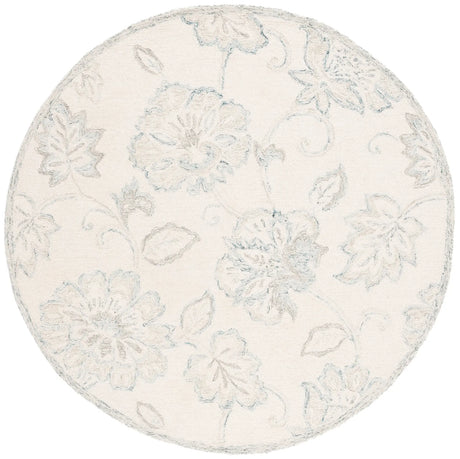 Safavieh Micro-Loop 6'-0" x 6'-0" Rug in Ivory / Blue
