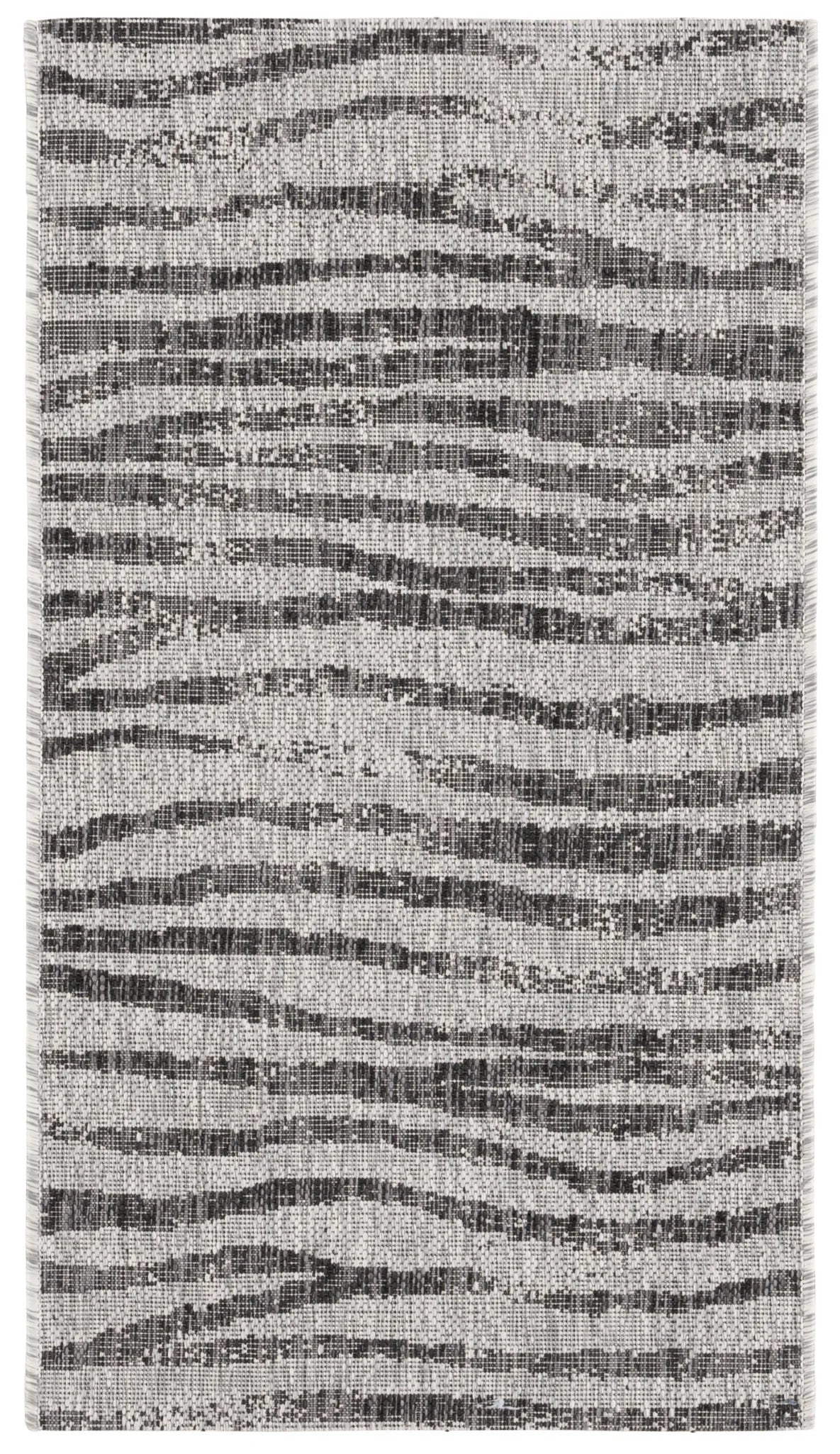 Safavieh Courtyard 2'-0" x 3'-7" Rug in Grey / Black