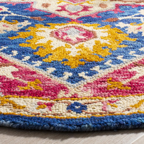 Safavieh Aspen 7'-0" x 7'-0" Rug in Navy / Fuchsia