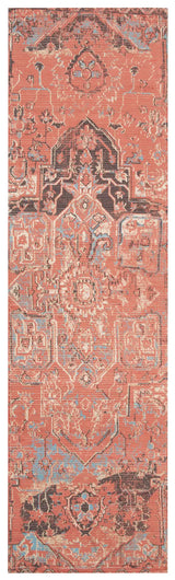 Safavieh Saffron 2'-3" x 8'-0" Rug in Rust / Blue
