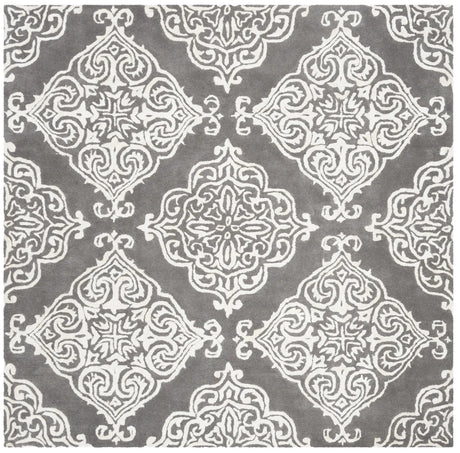 Safavieh Glamour 6'-0" x 6'-0" Rug in Dark Grey / Ivory
