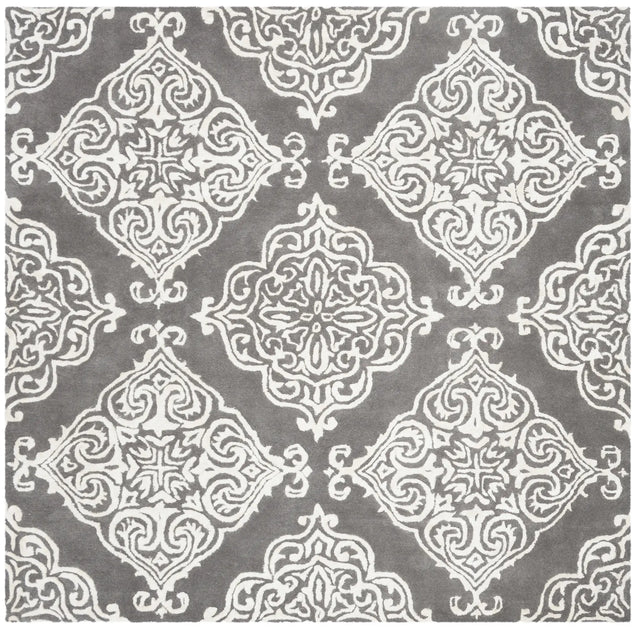 Safavieh Glamour 6'-0" x 6'-0" Rug in Dark Grey / Ivory