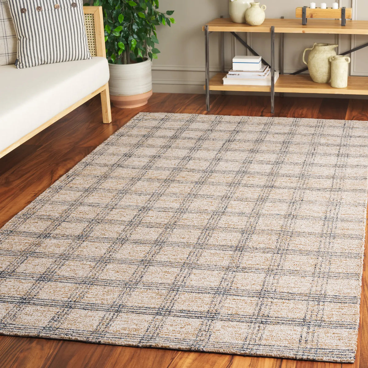 Safavieh Natural Fiber 4'-0" x 6'-0" Rug in Blue / Beige
