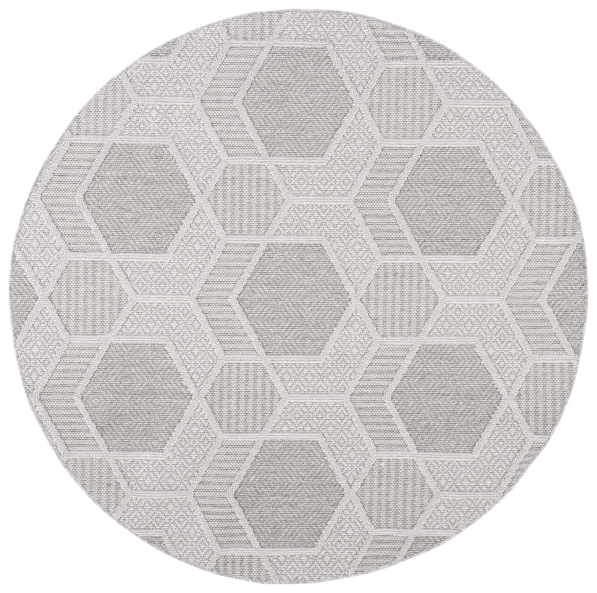 Safavieh Global 6'-7" x 6'-7" Rug in Grey / Ivory