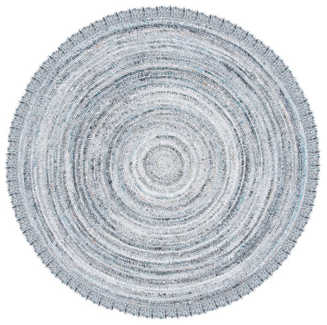 Safavieh Braided 6'-0" x 6'-0" Rug in Grey / Blue