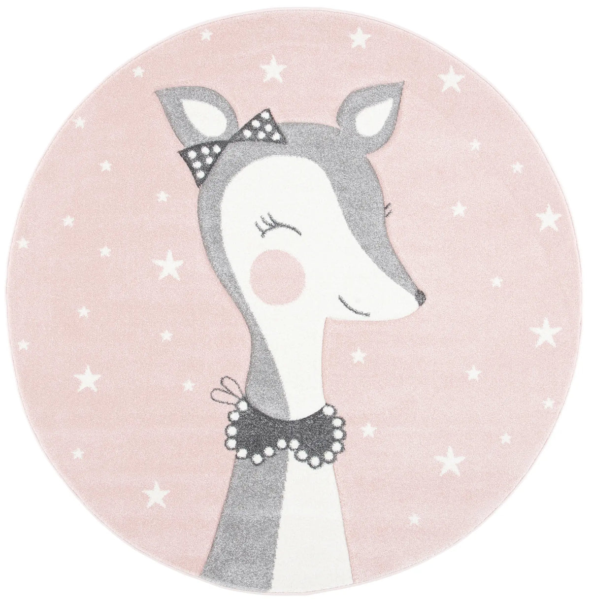 Safavieh Carousel Kids 100 5'-3" x 5'-3" Rug in Pink / Ivory