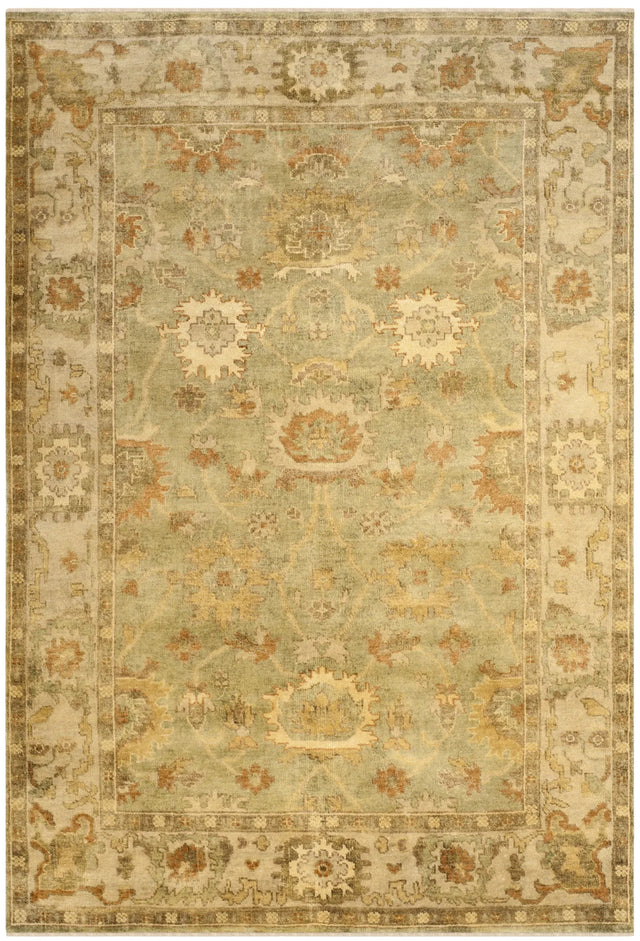 Safavieh Oushak 6'-0" x 9'-0" Rug in Green / Beige