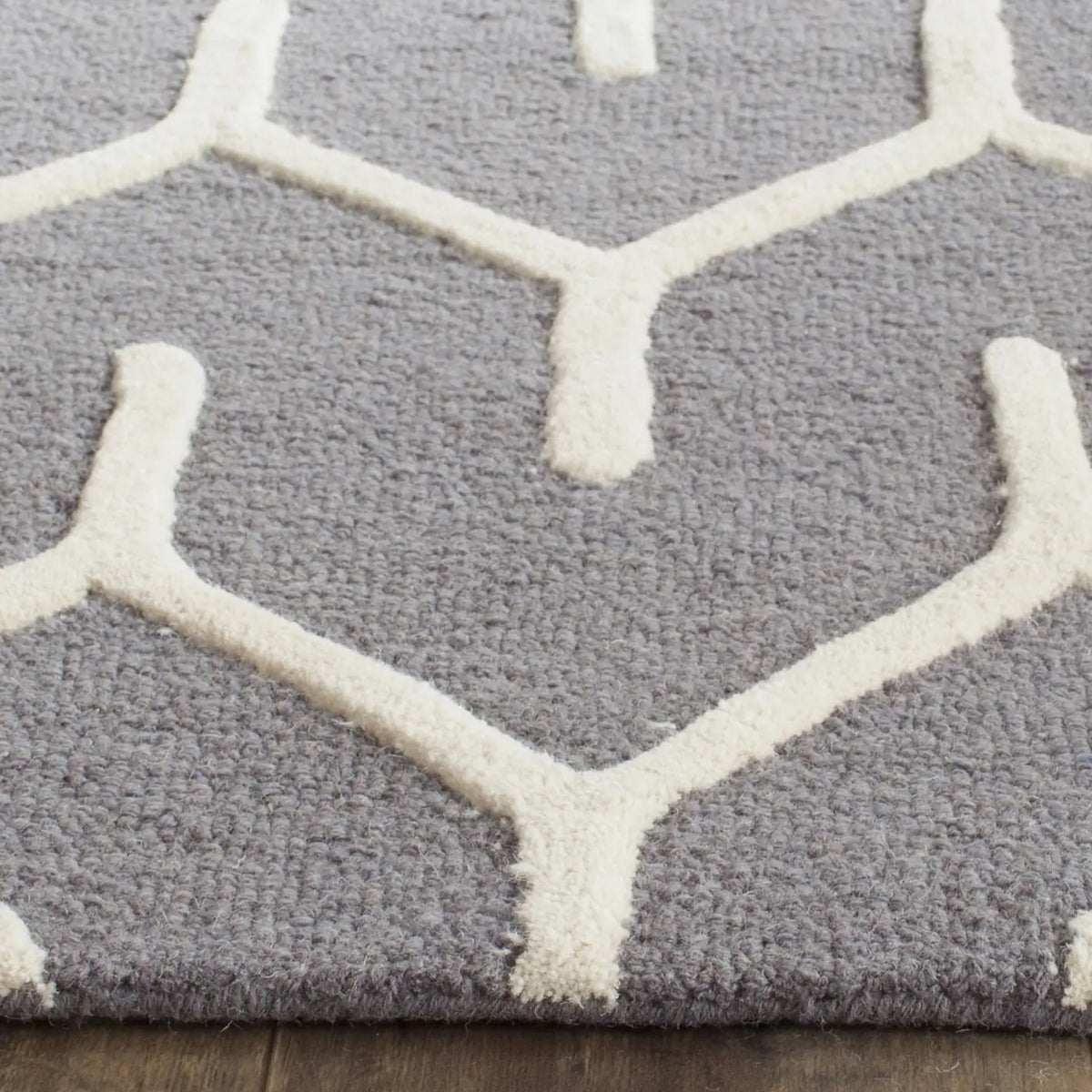 Safavieh Cambridge 4'-0" x 6'-0" Rug in Dark Grey / Ivory