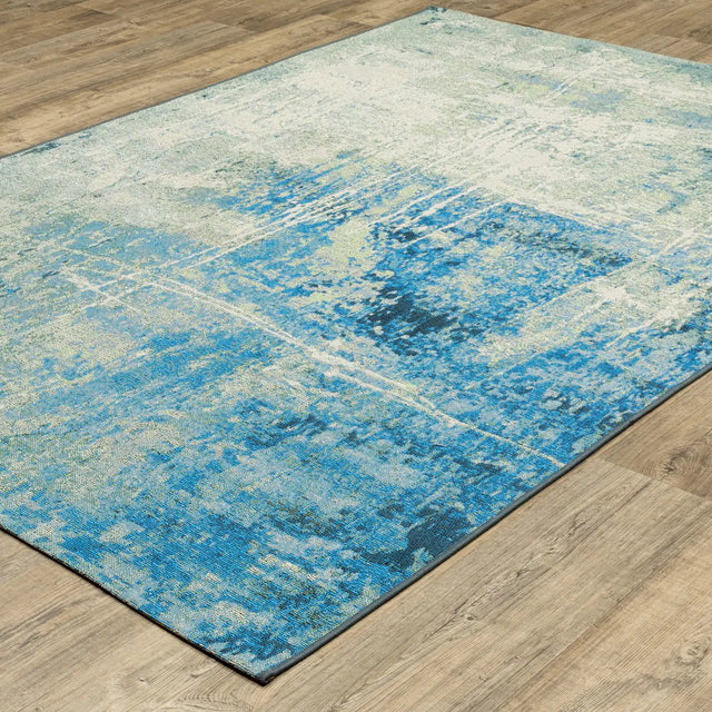 Oriental Weavers Sphinx Naples 359XI Blue Rugs - angle detail