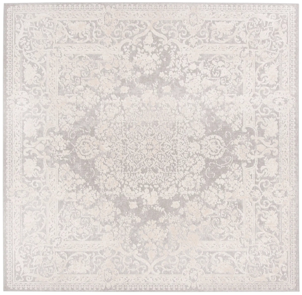 Safavieh Reflection 6'-7" x 6'-7" Rug in Light Grey / Cream