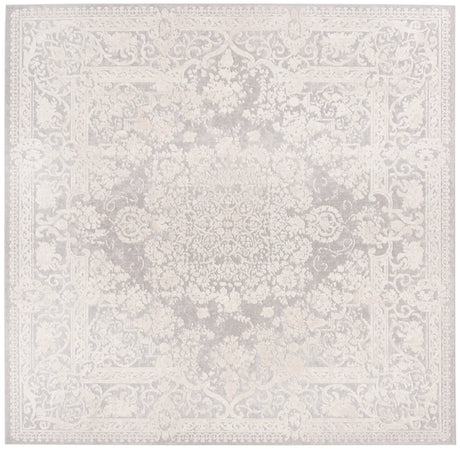 Safavieh Reflection 6'-7" x 6'-7" Rug in Light Grey / Cream