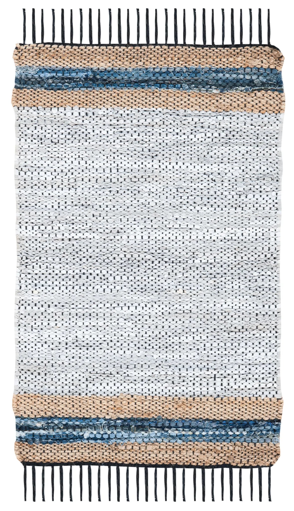 Safavieh Vintage Leather 2'-0" x 3'-0" Rug in Grey / Natural
