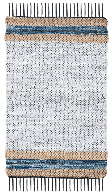 Safavieh Vintage Leather 2'-0" x 3'-0" Rug in Grey / Natural