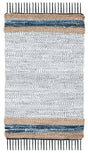 Safavieh Vintage Leather 2'-0" x 3'-0" Rug in Grey / Natural
