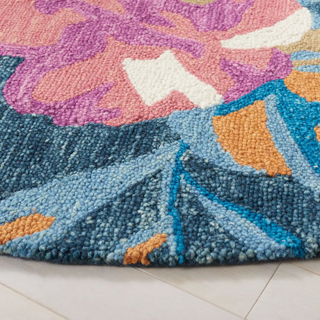 Safavieh Jardin 6'-0" x 6'-0" Rug in Blue / Pink