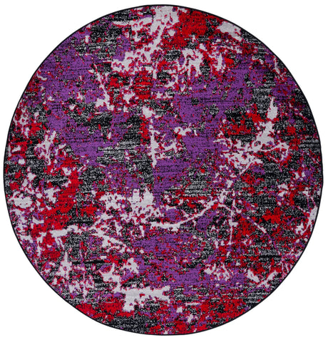 Safavieh Skyler 6'-7" x 6'-7" Rug in Black / Purple