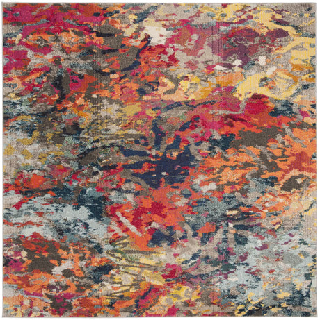 Safavieh Monaco 6'-7" x 6'-7" Rug in Blue / Orange