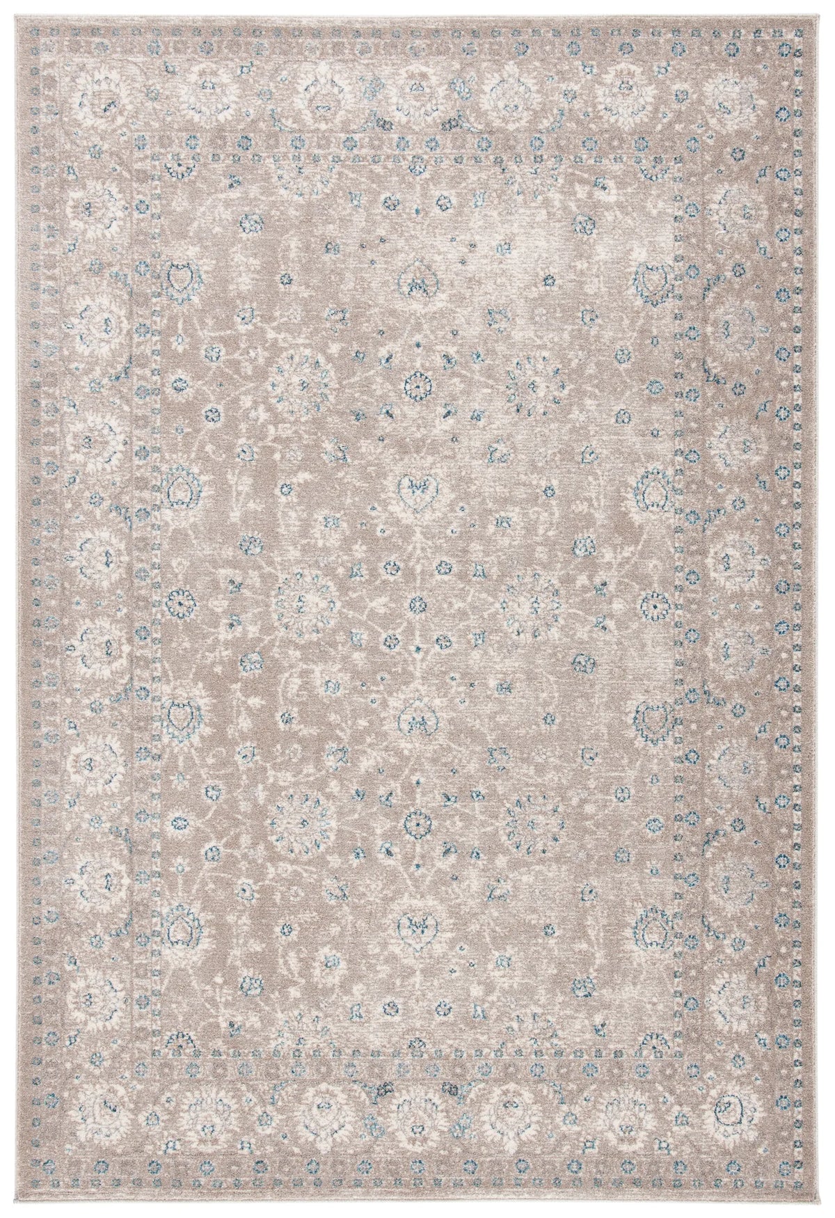 Safavieh Sofia 4'-0" x 5'-7" Rug in Tan / Blue