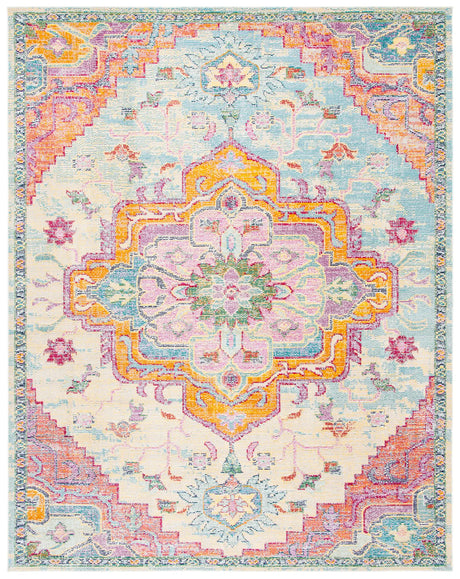 Safavieh Crystal 10'-0" x 14'-0" Rug in Light Blue / Fuchsia