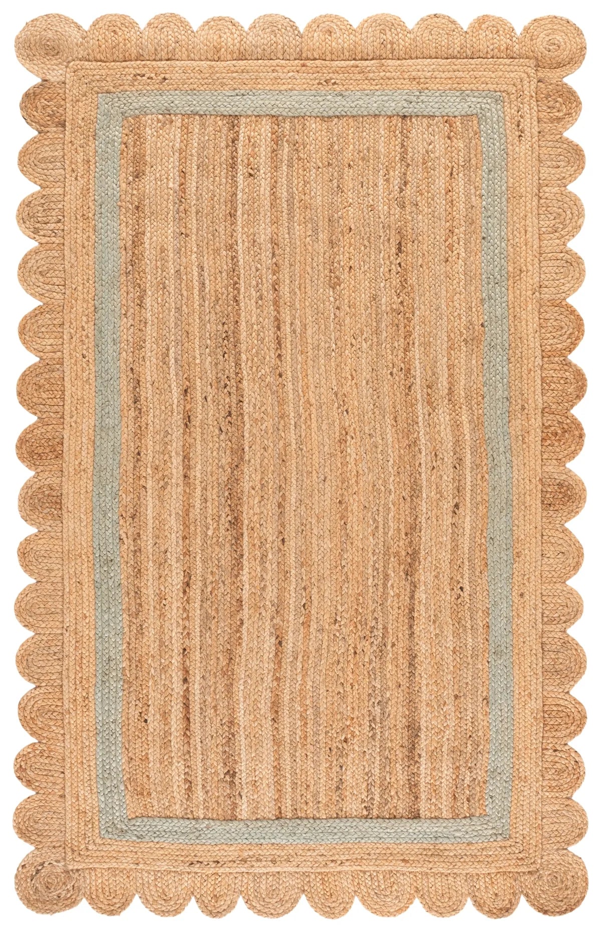 Safavieh Natural Fiber 5'-0" x 8'-0" Rug in Natural / Light Blue