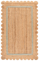 Safavieh Natural Fiber 5'-0" x 8'-0" Rug in Natural / Light Blue