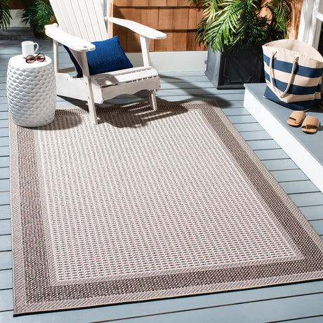 Safavieh Lakeside 200 4'-0" x 5'-7" Rug in Beige / Brown