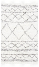 Safavieh Pro Lux Shag 400 4'-0" x 6'-0" Rug in Ivory / Grey