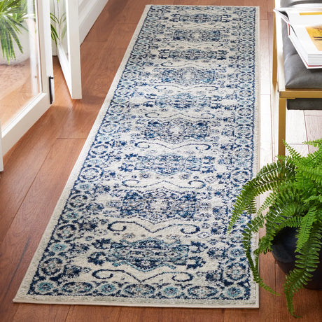 Safavieh Tulum 2'-0" x 9'-0" Rug in Ivory / Blue