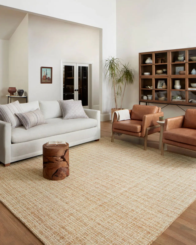 Chris Loves Julia x Loloi Polly POL-03 Straw / Ivory Rug - room scene 1
