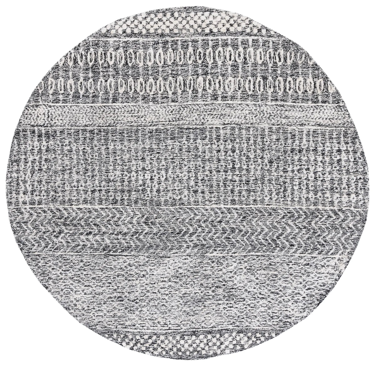 Safavieh Glamour 6'-0" x 6'-0" Rug in Charcoal / Ivory