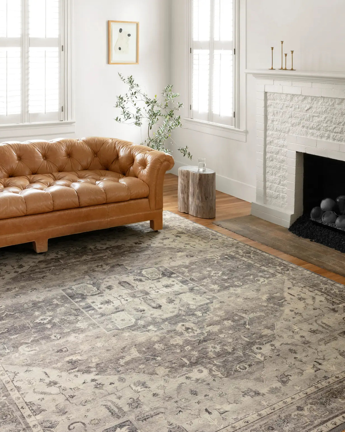 Loloi Hathaway Hth-05 Steel/Ivory Rugs - room scene 1