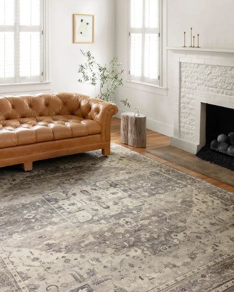 Loloi Hathaway Hth-05 Steel/Ivory Rugs - room scene 1
