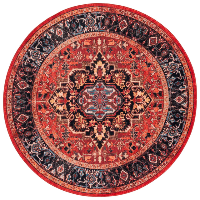 Safavieh Riviera 6'-7" x 6'-7" Rug in Red / Blue