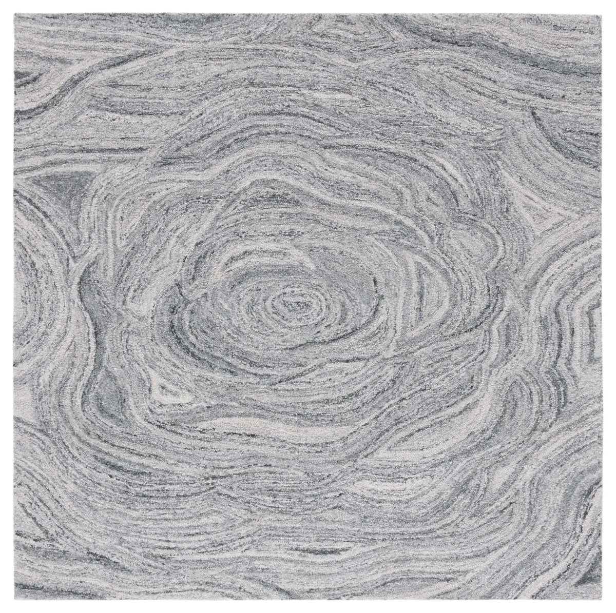 Safavieh Abstract 6'-0" x 6'-0" Rug in Dark Grey / Black
