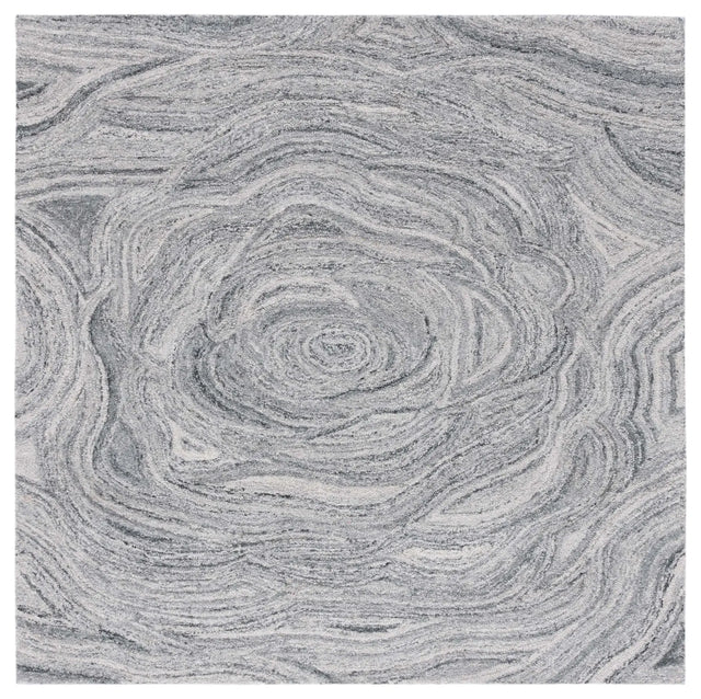 Safavieh Abstract 6'-0" x 6'-0" Rug in Dark Grey / Black