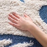 Safavieh Florida Shag 4'-0" x 6'-0" Rug in Cream / Blue