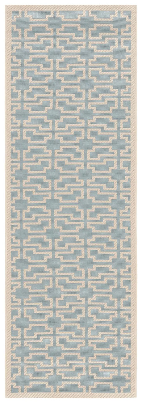 Safavieh Courtyard 2'-7" x 8'-2" Rug in Aqua / Beige