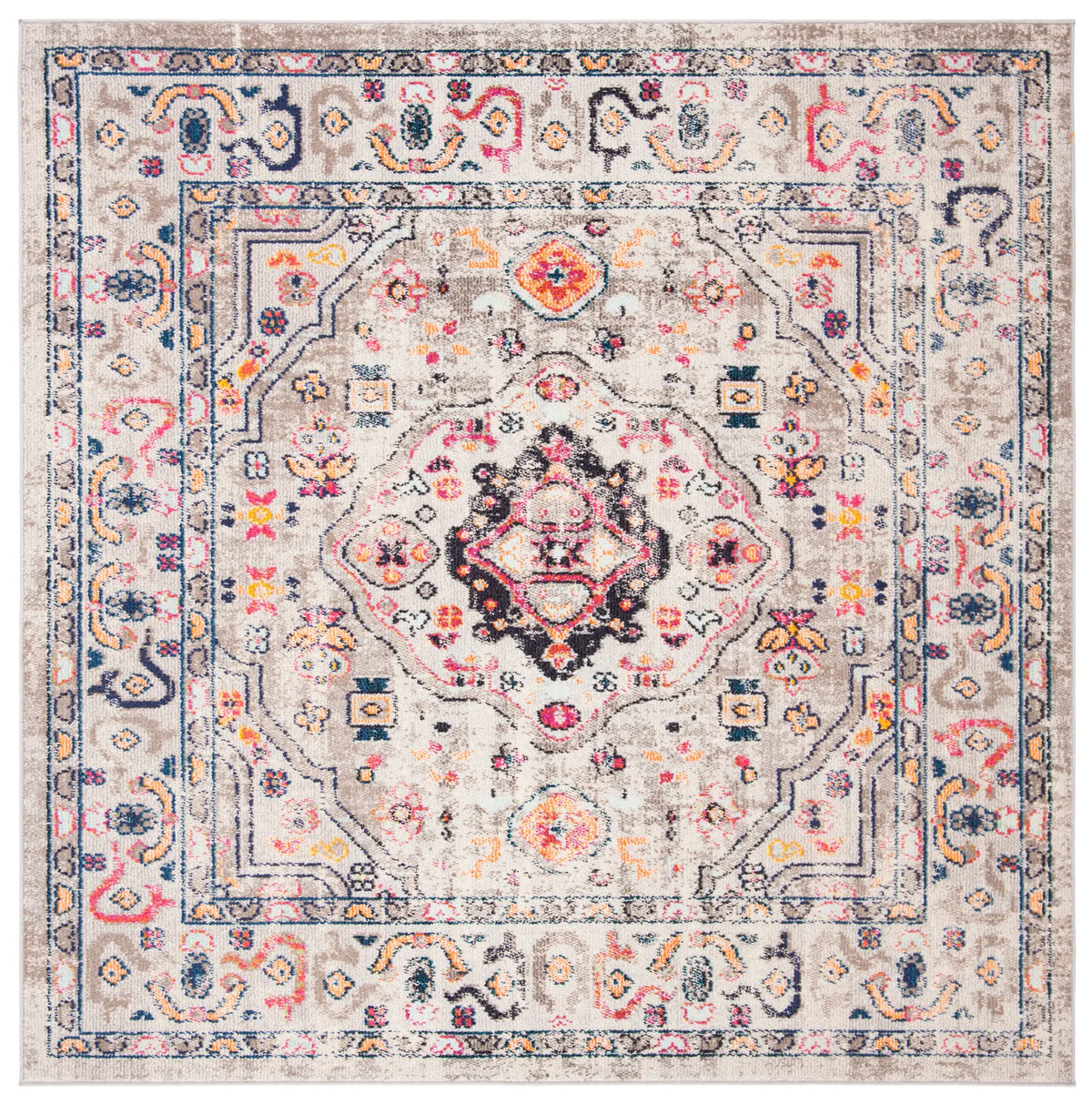 Safavieh Madison 6'-7" x 6'-7" Rug in Grey / Blue