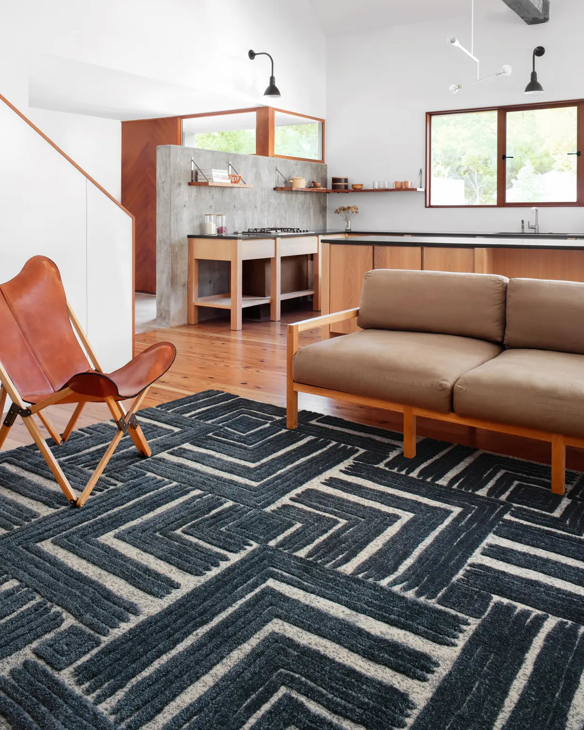 Loloi Hagen Hag-05 Blue/White Rugs - room scene 1