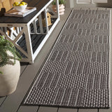 Safavieh Sisal All-Weather 2'-2" x 8'-0" Rug in Black / Grey