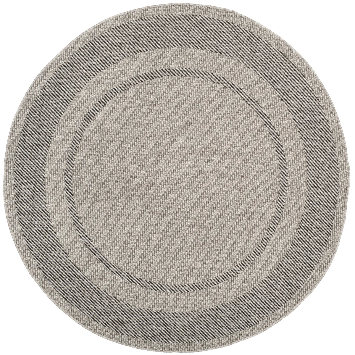 Safavieh Courtyard 5'-3" x 5'-3" Rug in Beige / Black