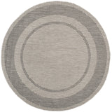 Safavieh Courtyard 5'-3" x 5'-3" Rug in Beige / Black