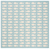 Safavieh Courtyard 6'-7" x 6'-7" Rug in Aqua / Beige