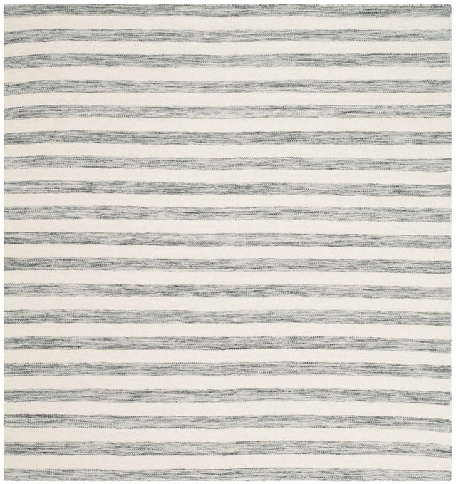 Safavieh Dhurries 6'-0" x 6'-0" Rug in Grey / Ivory