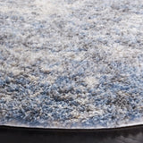 Safavieh Berber Shag 200 6'-7" x 6'-7" Rug in Ivory / Blue