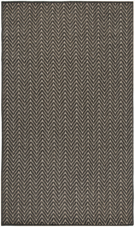 Nourison Horizon Indoor/Outdoor HOZ02 Charcoal Contemporary Area Rugs