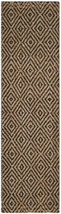 Safavieh Natural Fiber 2'-3" x 10'-0" Rug in Natural / Black