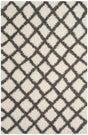 Safavieh Sgd-Dallas Shag 4'-0" x 6'-0" Rug in Ivory / Dark Grey