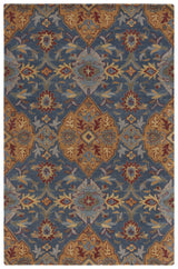 Safavieh Heritage 4'-0" x 6'-0" Rug in Navy / Gold