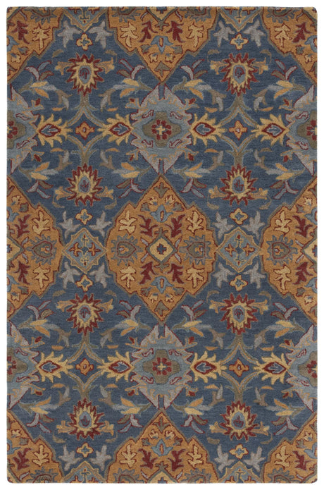 Safavieh Heritage 4'-0" x 6'-0" Rug in Navy / Gold